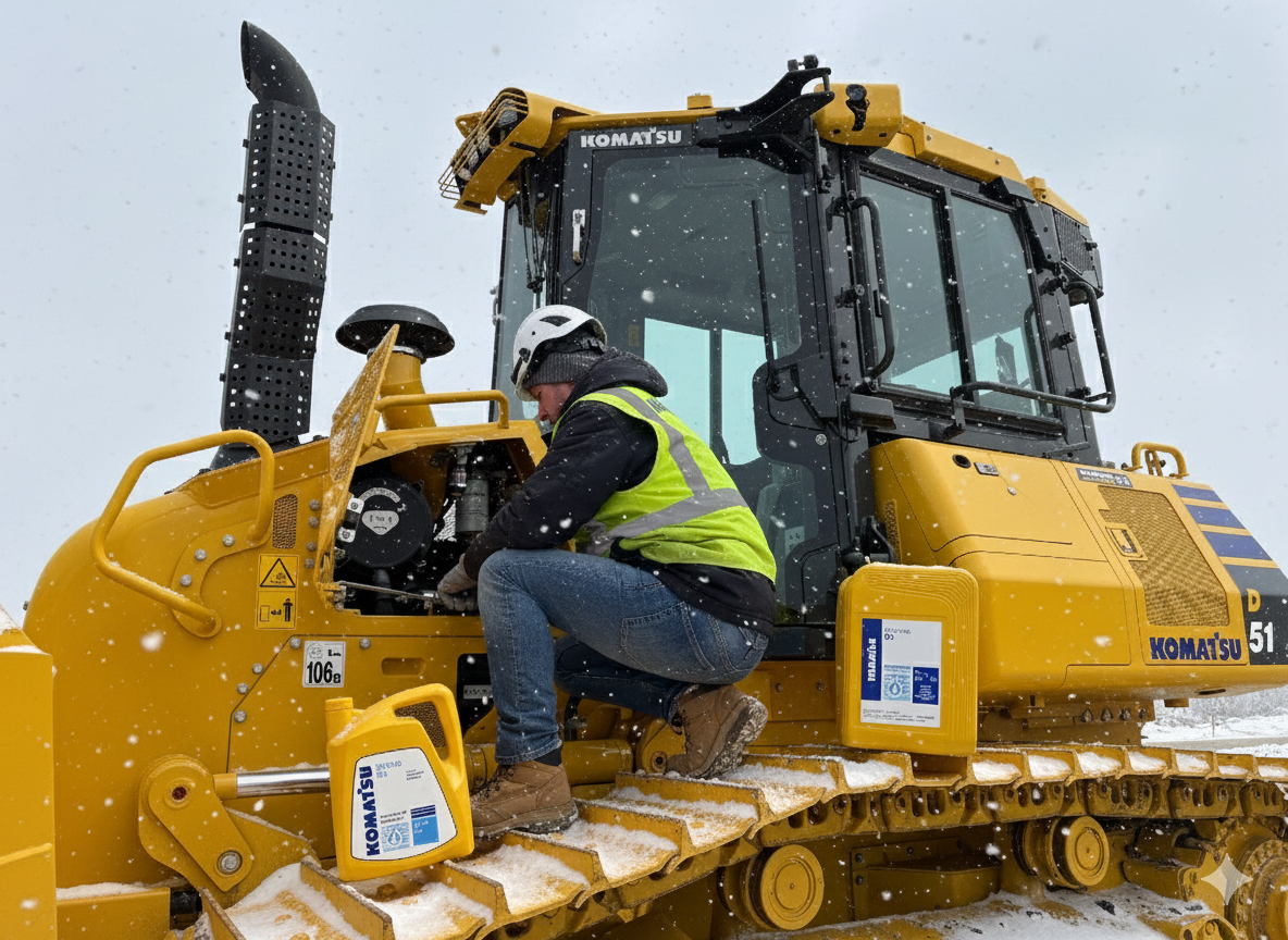 Зимове обслуговування техніки Komatsu